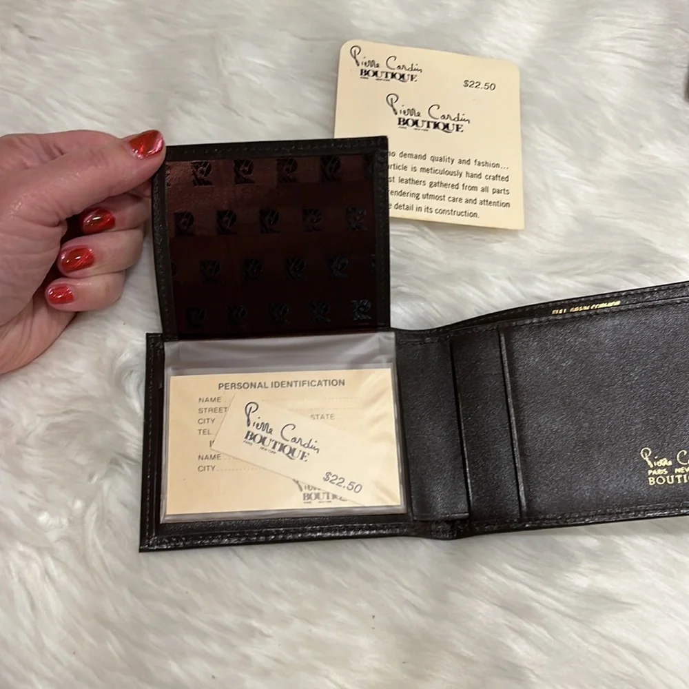 Pierre Cardin brown men's wallet and original box NWT